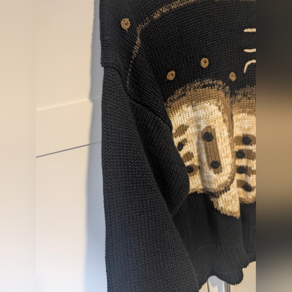Vintage Givenchy Monsieur 1980s Wool-Blend Luxury Logo Sweater -L- - Picture 8 of 10